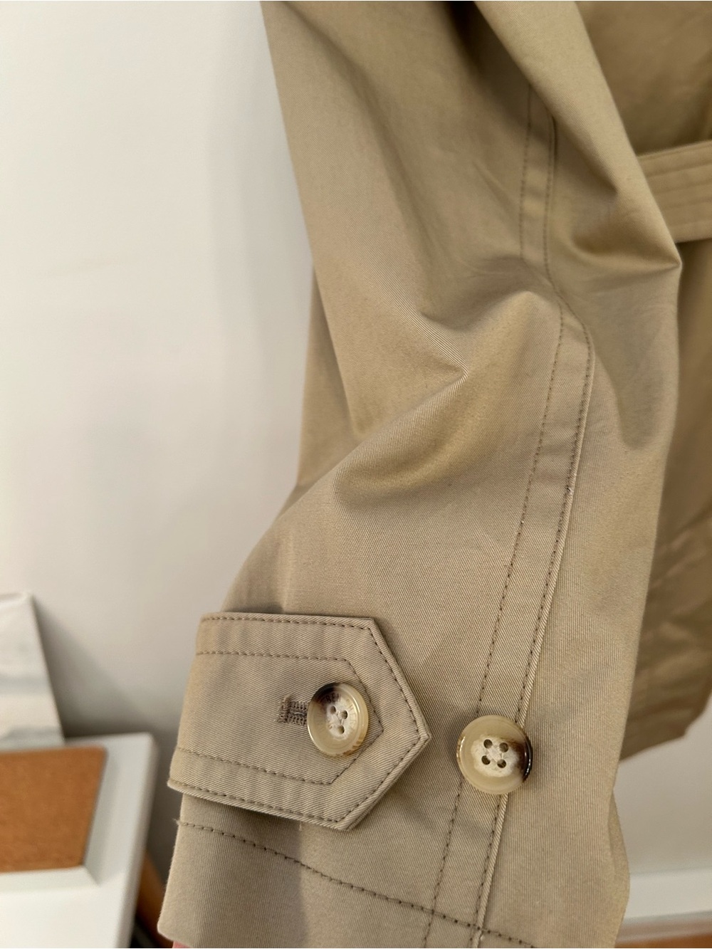 Ben Sherman Tan Double-Breasted Trench Coat - Picture 10 of 12